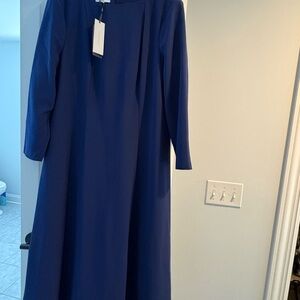Hobbs Chic Long Sleeve Blue Dress